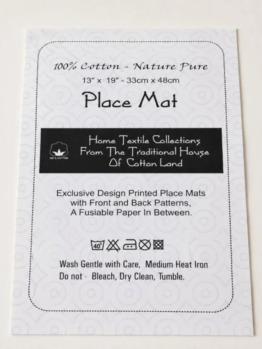 Home Textile Collection Cotton Placemats Set of 4 Natural 13x19 Table Mats